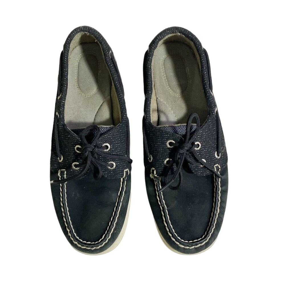 black sperrys top siders classic non slip boat shoes